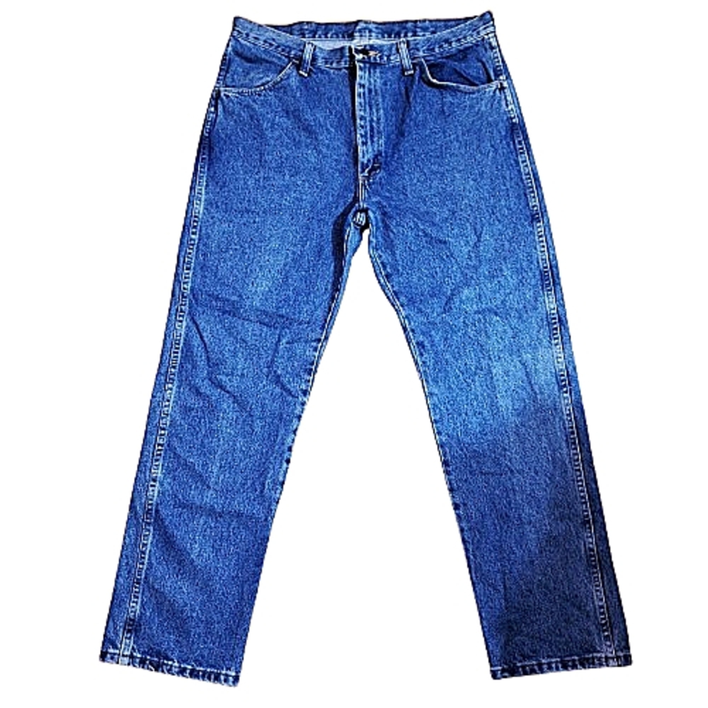 Men's Straight Medium Wash Blue Jeans 34/32